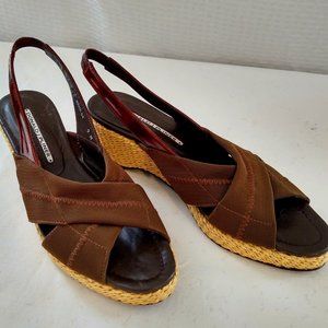 DONALD J PLINER ESPADRILLE WEDGE SANDAL